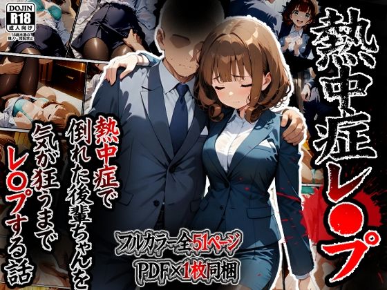 【エロ同人】  熱中症で倒れた後輩ちゃんをレ〇プする話