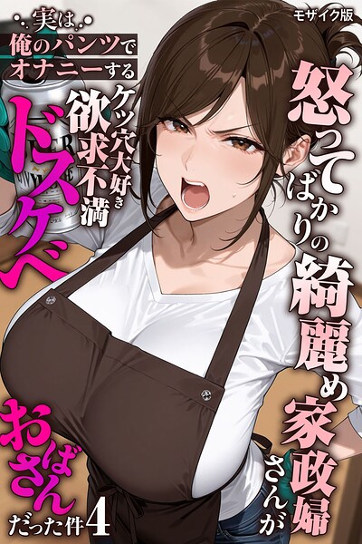 【エロ漫画】 怒ってばかりの綺麗め家政婦さんが実は俺のパンツでオナニーするケツ穴大好き欲求不満ドスケベオバサンだった件【単話】（4） モザイク版  きょこーの王国 あいラビ