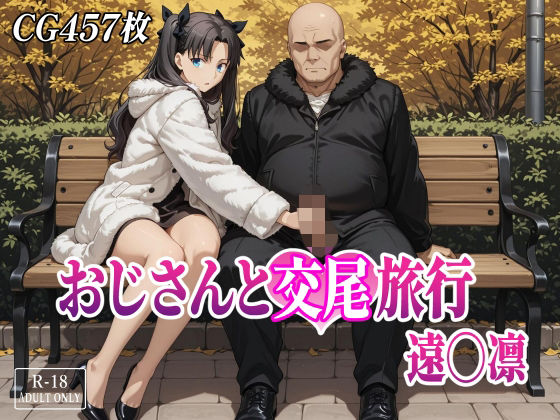 【エロ同人】おじさんと旅先で露出プレイ、屋外でフェラとバックで中出しを堪能する巨乳御仁の夜の冒険！