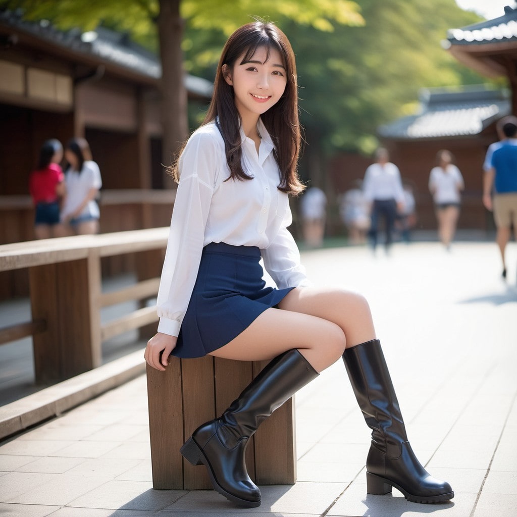 ミニスカ・ブーツ脚フェチ15