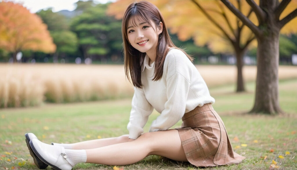 秋の脚フェチ画像 PC壁紙10