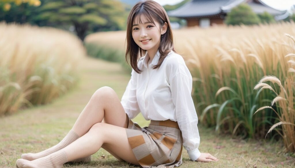 秋の脚フェチ画像 PC壁紙1