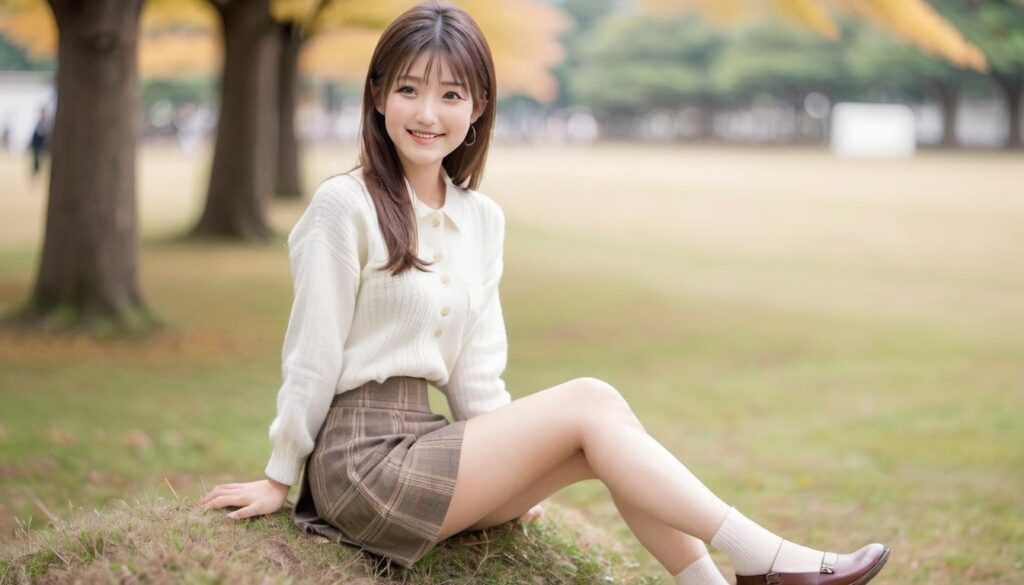 秋の脚フェチ画像 PC壁紙7
