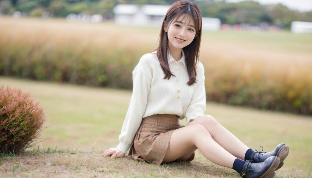 秋の脚フェチ画像 PC壁紙8