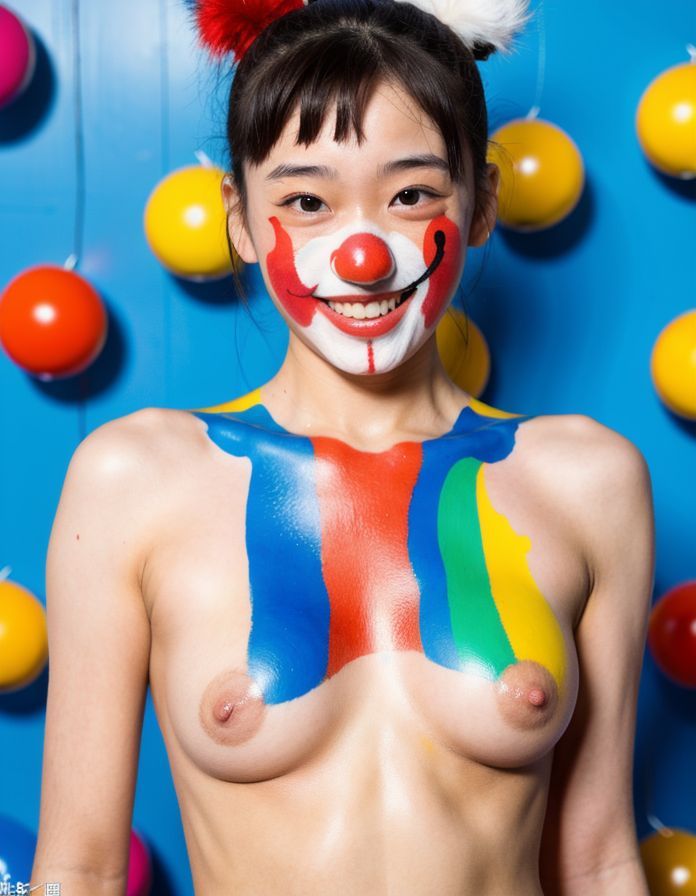 ピエロのボディペイント5