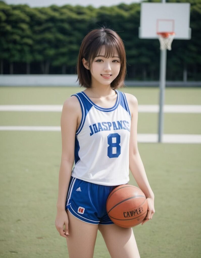 ちょいえちユニフォームのバスケ部員画像1