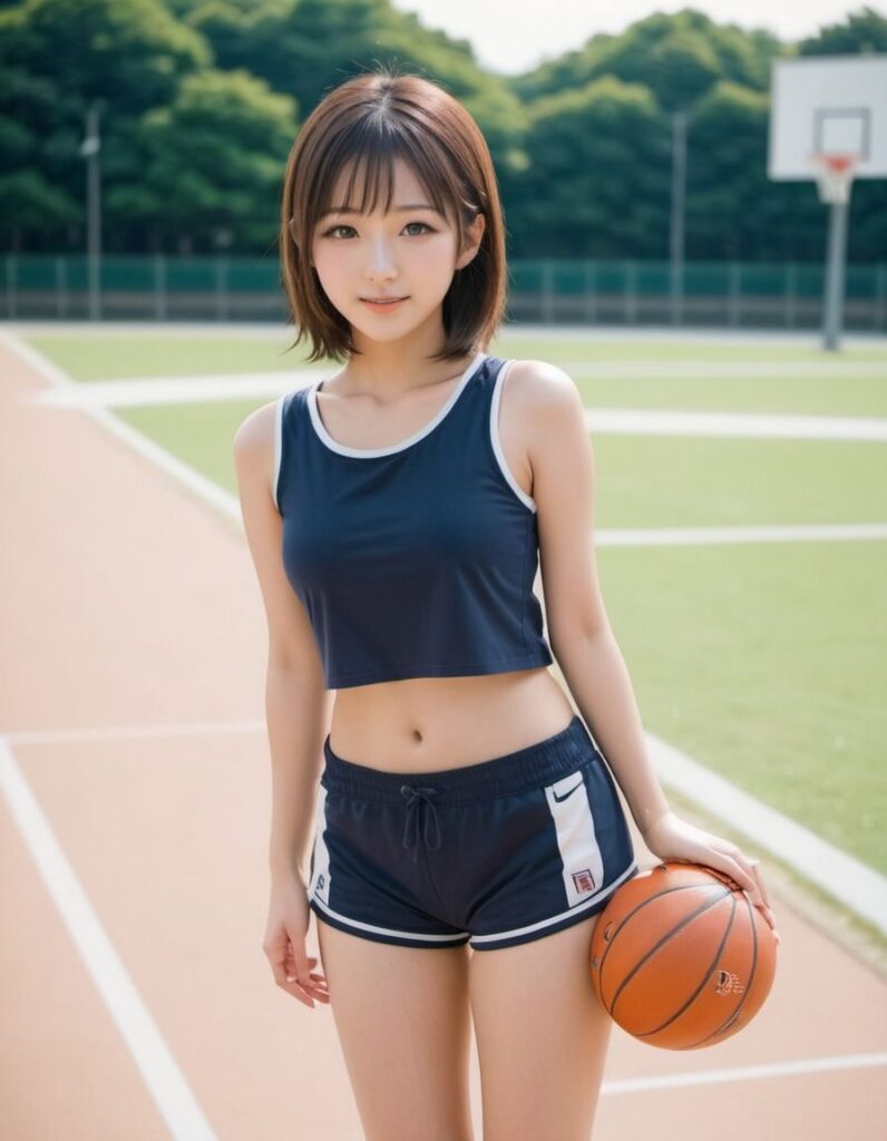 ちょいえちユニフォームのバスケ部員画像5