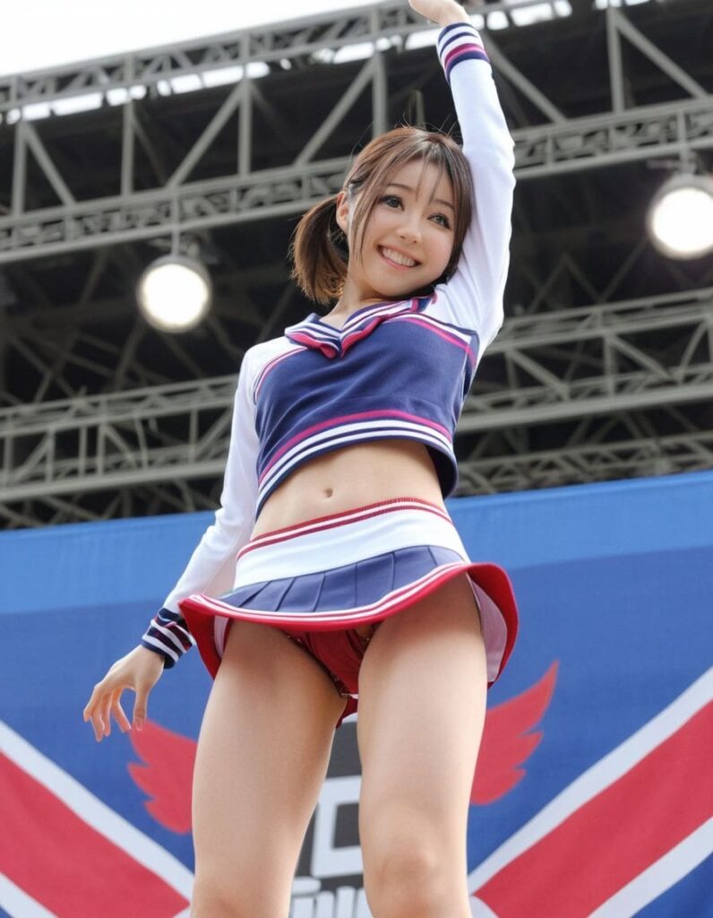 チアリーダーのローアングル画像2