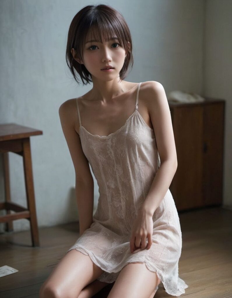 ボロボロの服で地下に佇んでいるお姉さん画像10