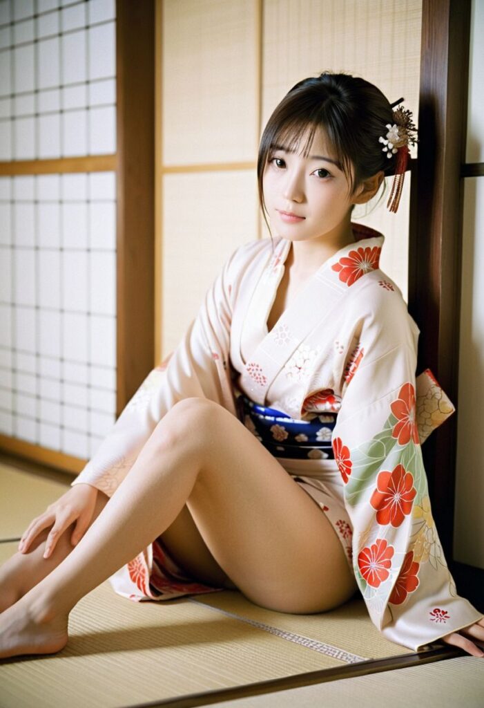 脱ぎかけ着物画像 6