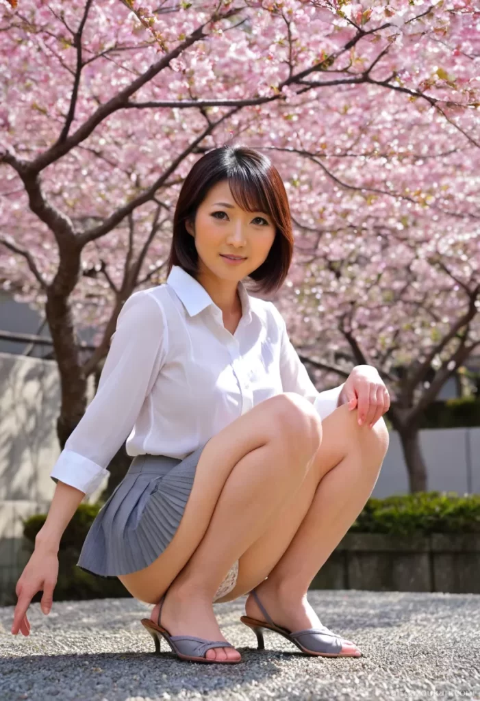 ちょいエロお花見画像（パンチラとか）4