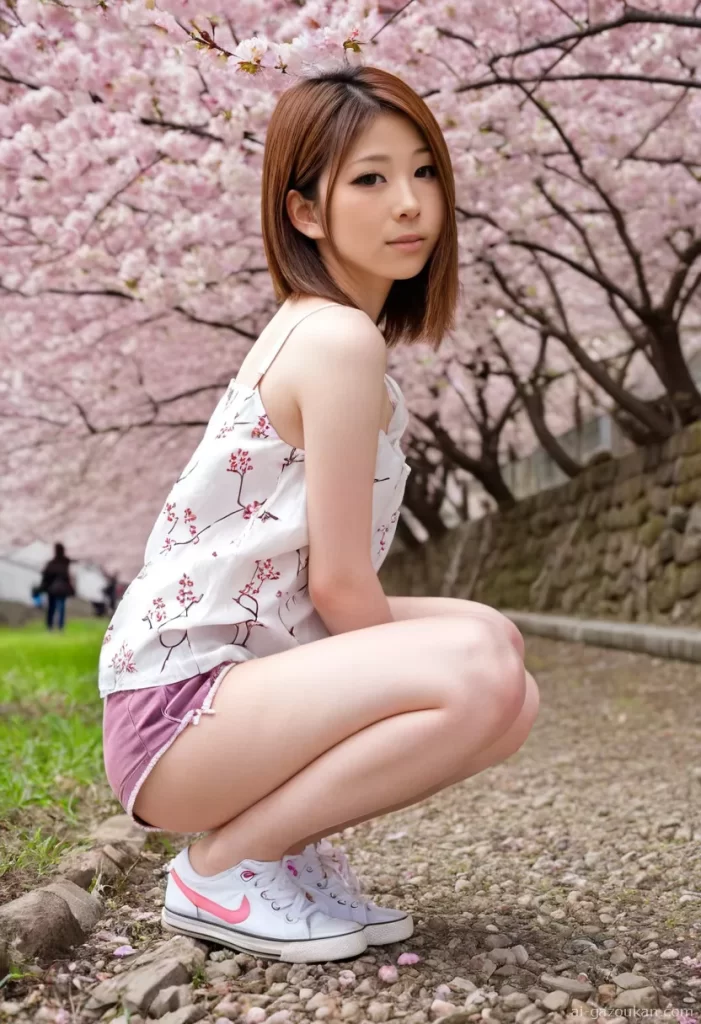 ちょいエロお花見画像（パンチラとか）14